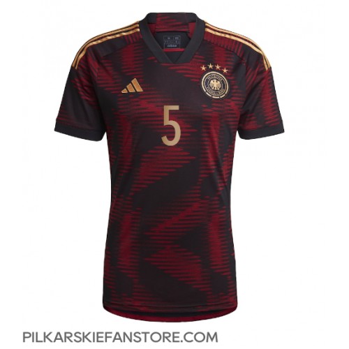 Tanie Strój piłkarski Niemcy Thilo Kehrer #5 Koszulka Wyjazdowej MŚ 2022 Krótkie Rękawy